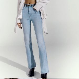 Zara High Rise Flare Pant Jeans size 6